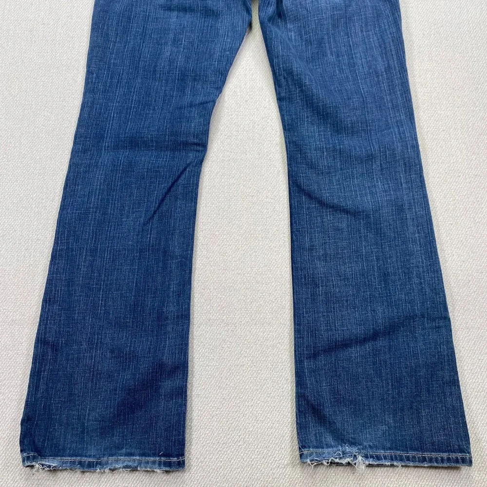BKE Wendi Bootcut Jeans Womens 34x33.5 Blue Distressed Stretch Denim BKL4002L